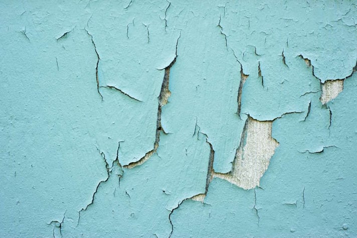Cracking, peeling paint