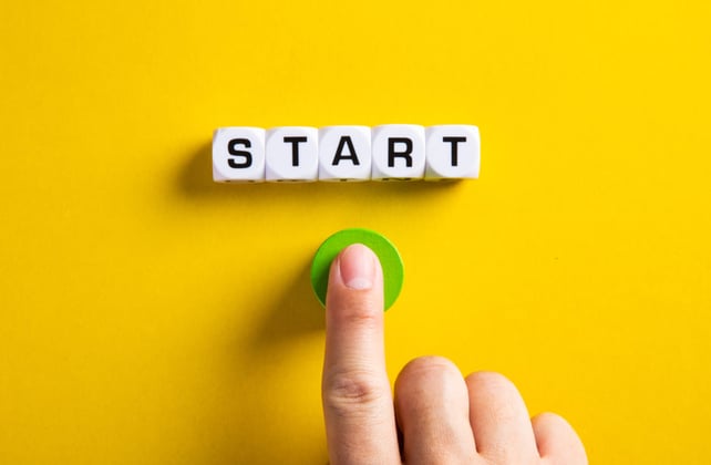Start spelled in wood tiles, how to start investing in real estate concept