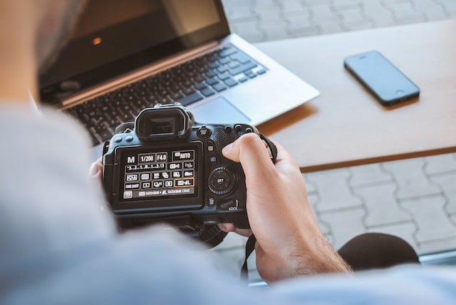 Camera-photos used to document a property, Detroit rental property management concept.