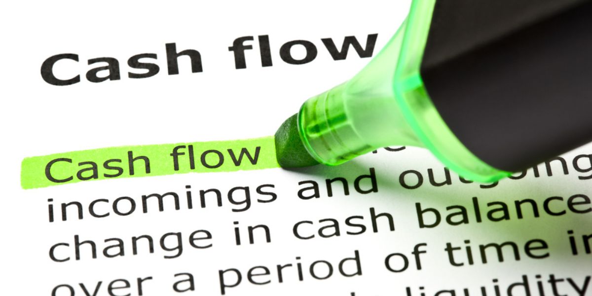 Cash flow highlighted with green marker